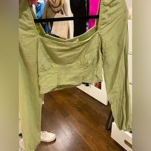 pacsun green long sleeve top